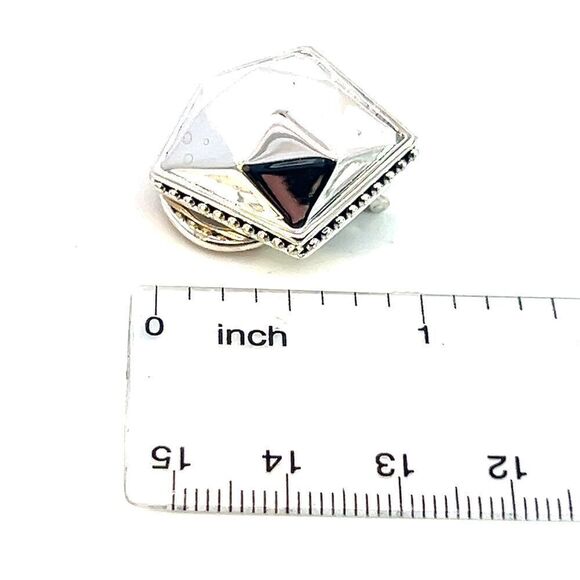 Lagos Estate Clip on Earrings Sterling Silver L3 - Picture 7 of 7